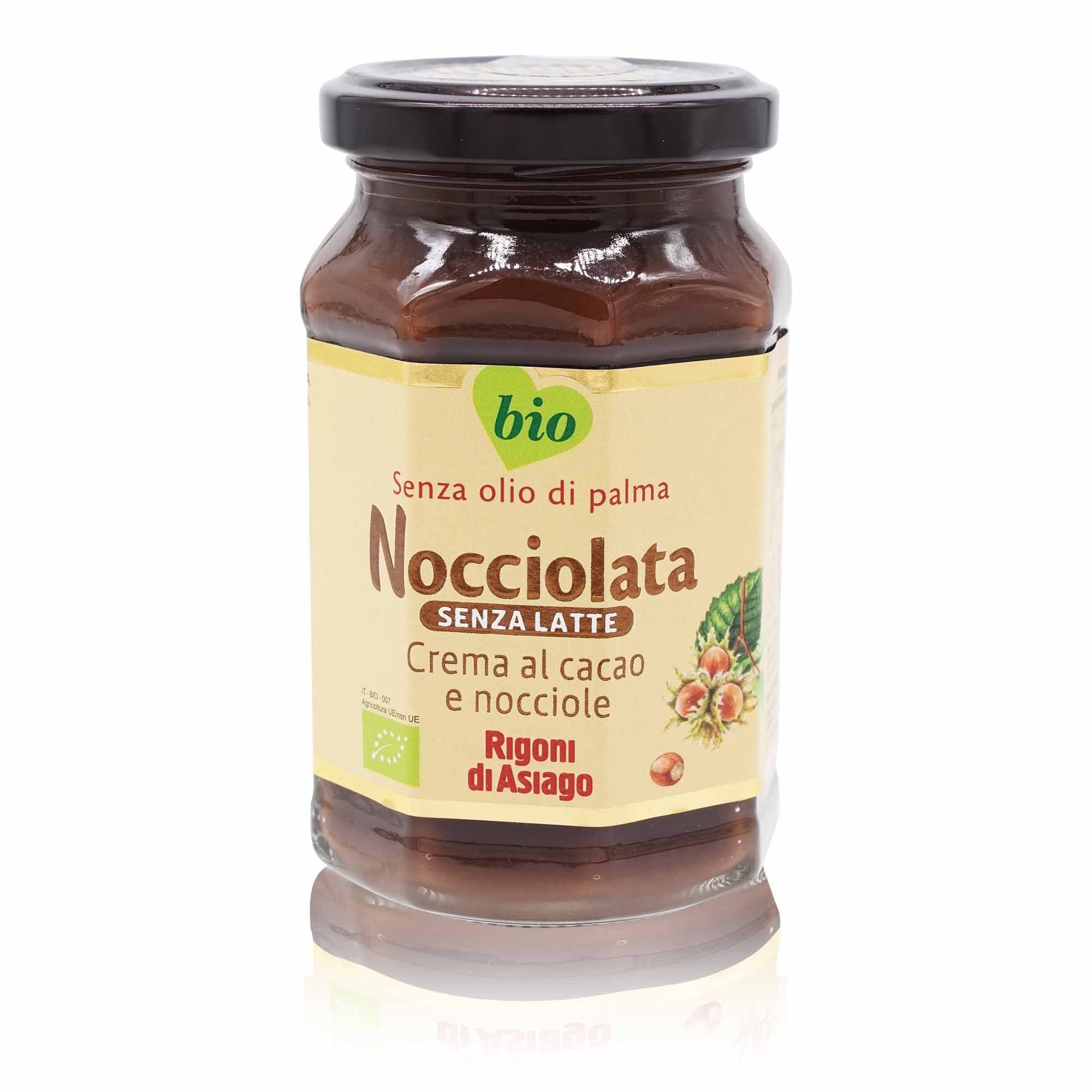 RIGONI Nocciolata BIO crema cacao e nocciole – Haselnusscreme BIO ohne Milch - 0,250kg - italienisch-einkaufen.de