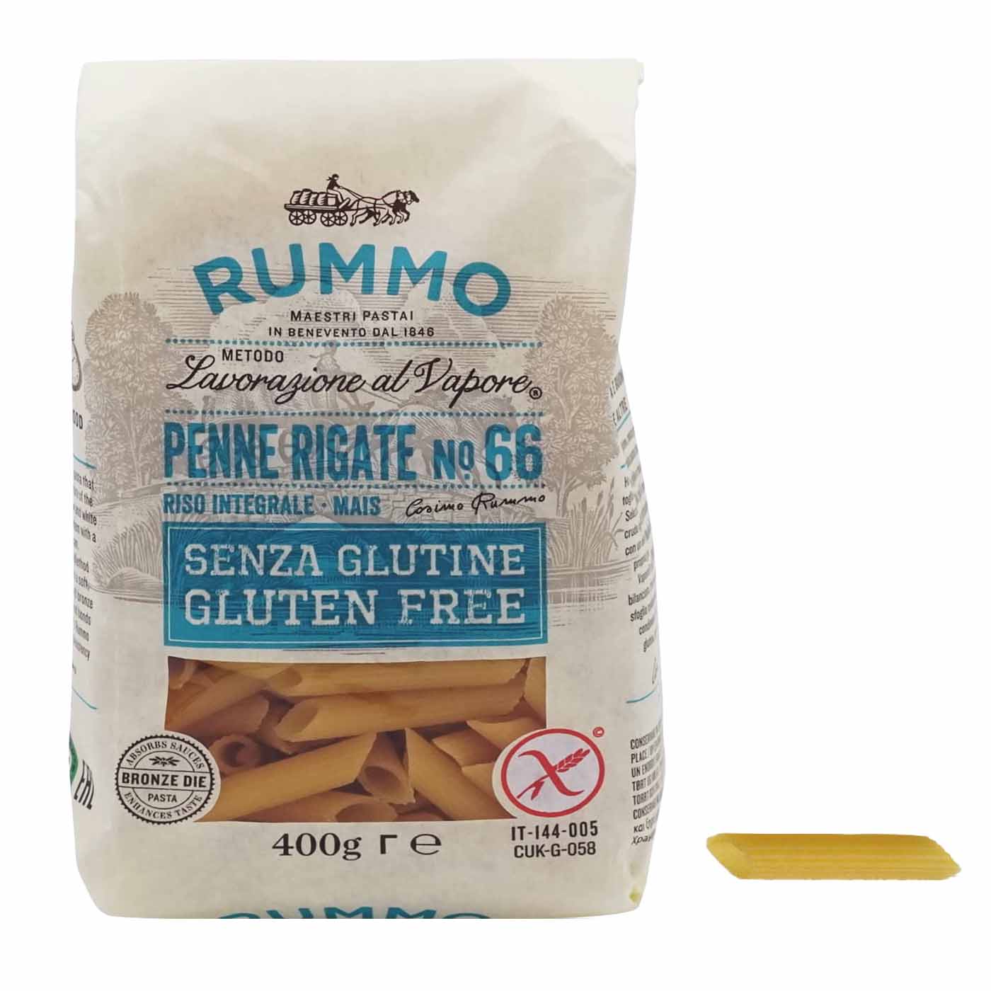 Rummo Penne Rigate N° 66 senza glutine 400g - italienisch - einkaufen.de