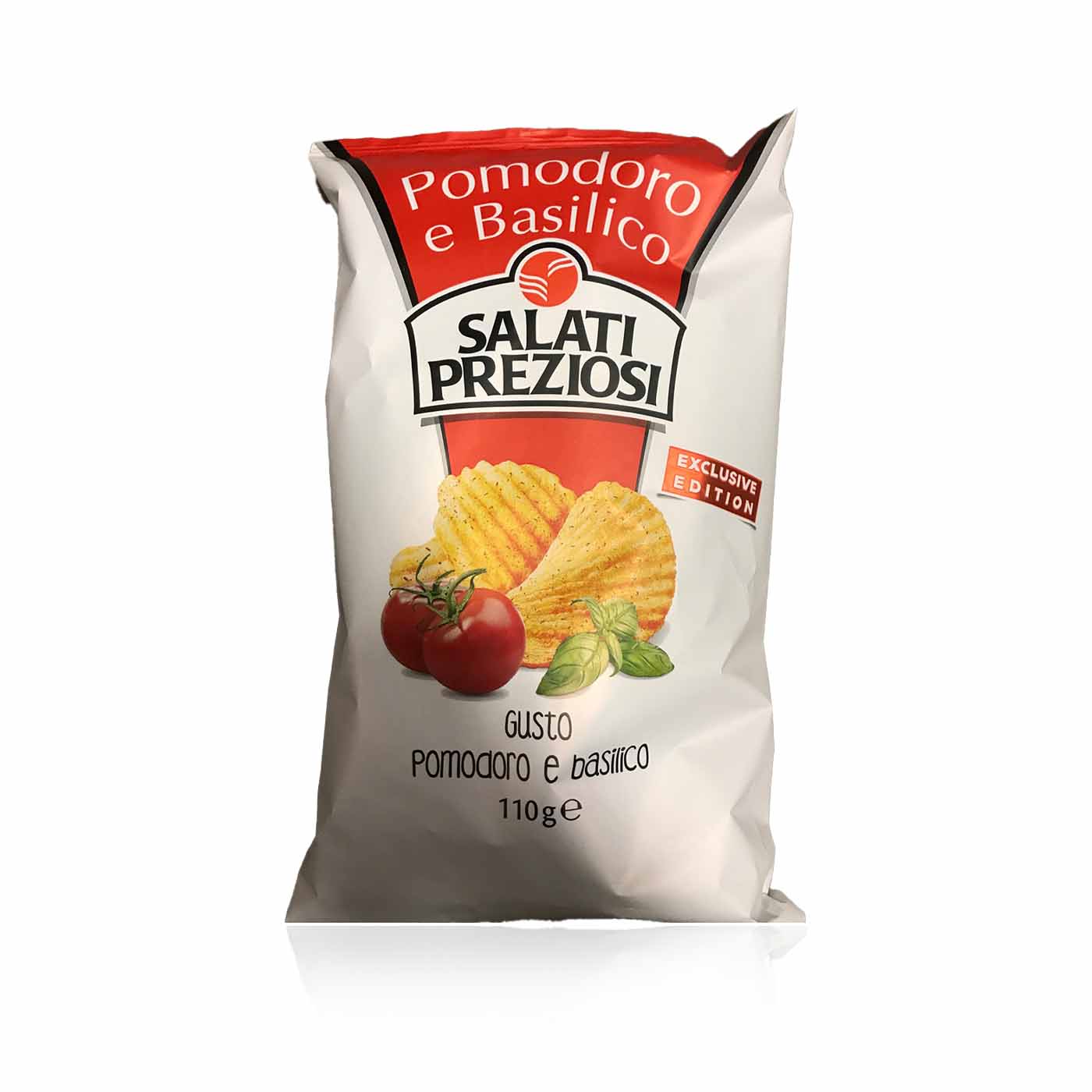 Salati Preziosi - Pomodoro e Basilico - Chips mit Basilikum - 0,110kg - italienisch - einkaufen.de