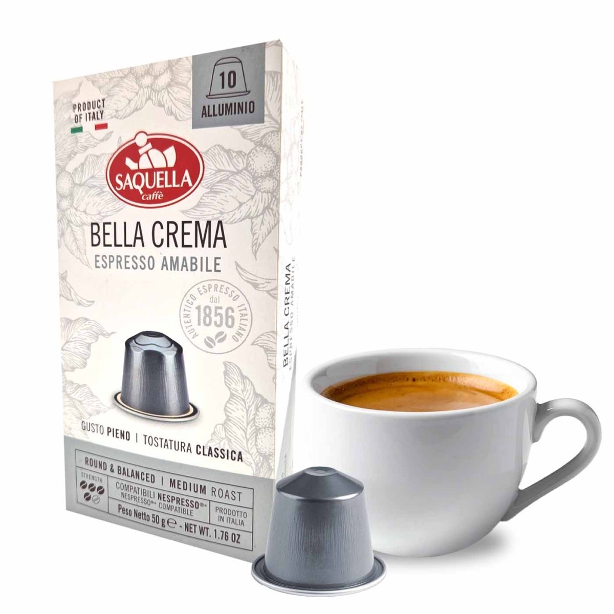 Saquella Italia Bella Crema Amabile Espresso Nespresso® Kapseln 50g - italienisch - einkaufen.de