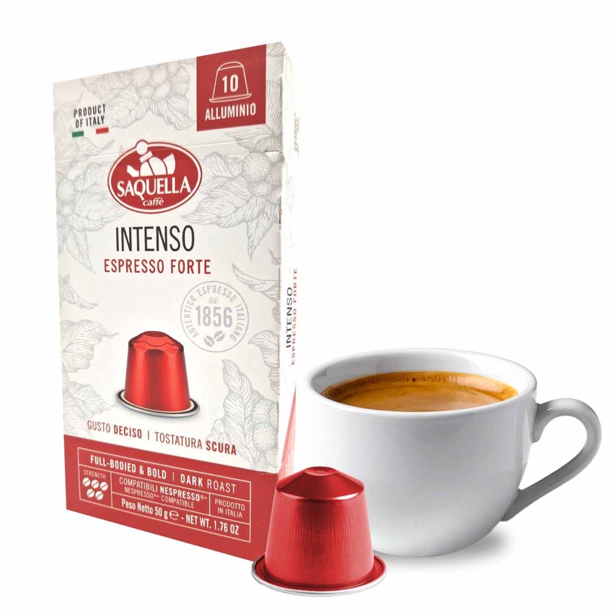Saquella Italia Intenso Forte Espresso Nespresso® Kapseln 50g - italienisch - einkaufen.de