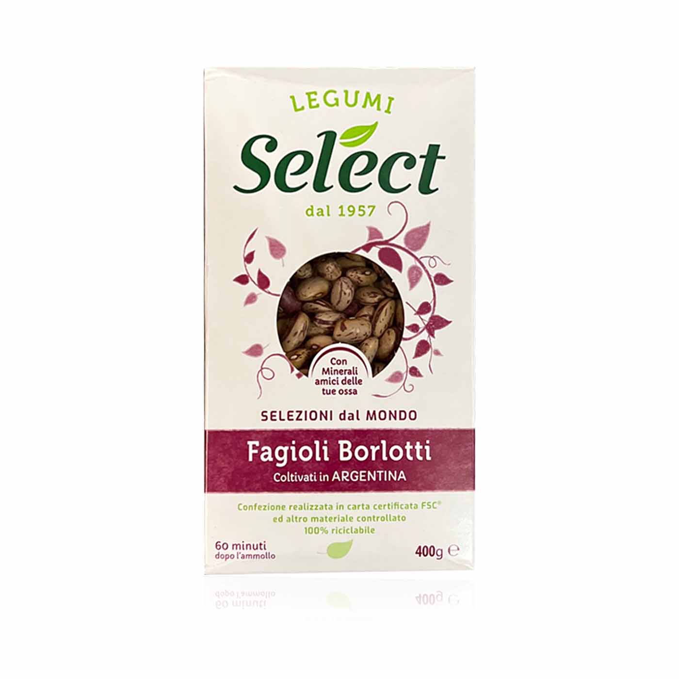 SELECT - Fagioli Borlotti - Borlottibohnen - 0,4kg - italienisch - einkaufen.de