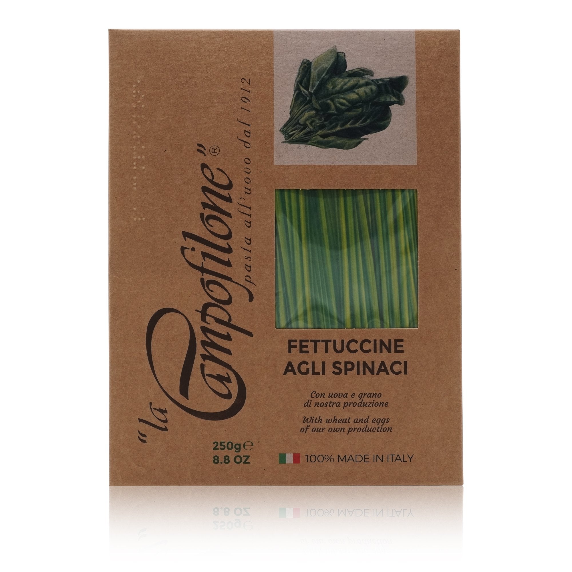 TABULA Fettuccine agli spinaci – Fettuccine mit Spinat - 0,250kg - italienisch-einkaufen.de