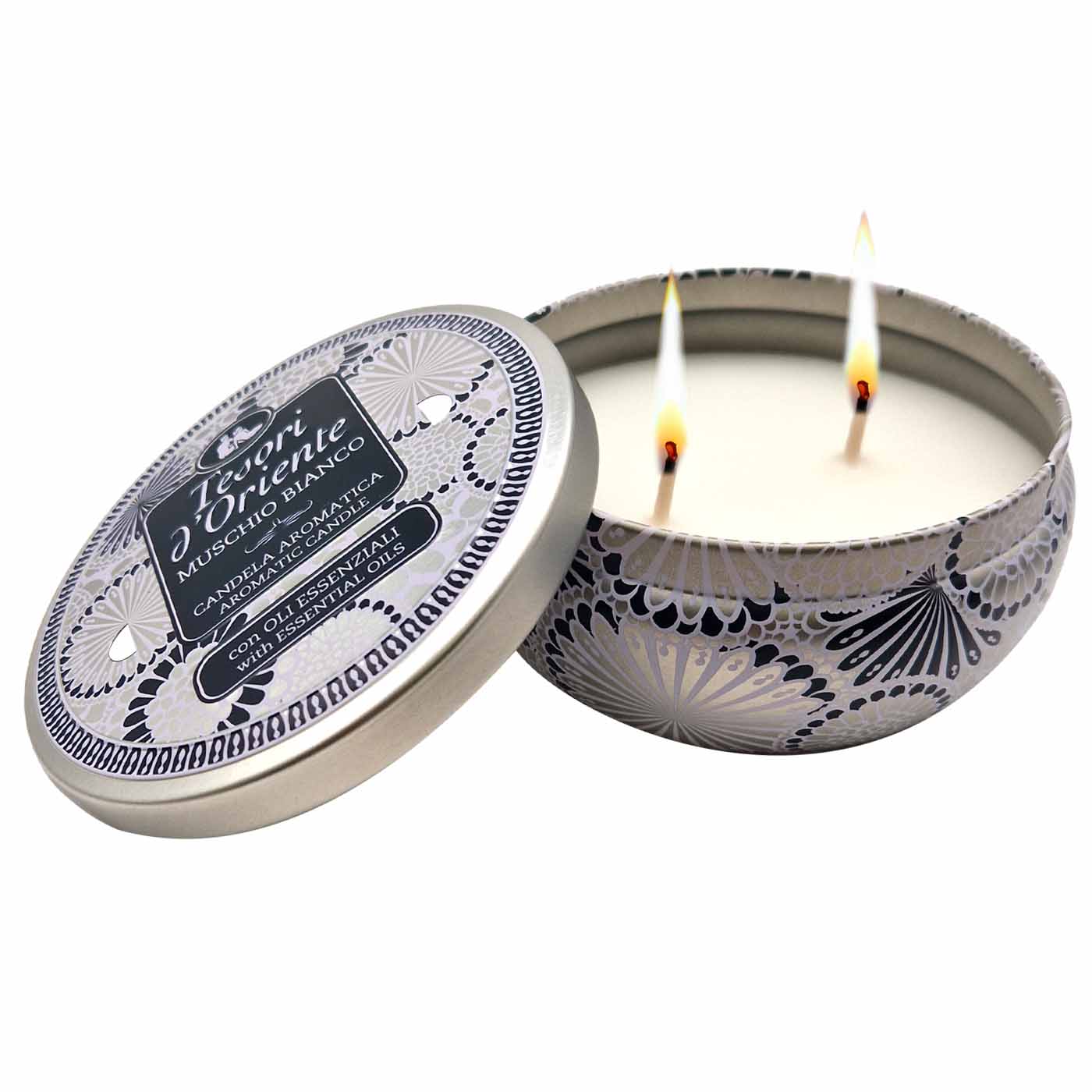 Tesori d'Oriente Muschio Bianco Candela profumata 200g - italienisch - einkaufen.de