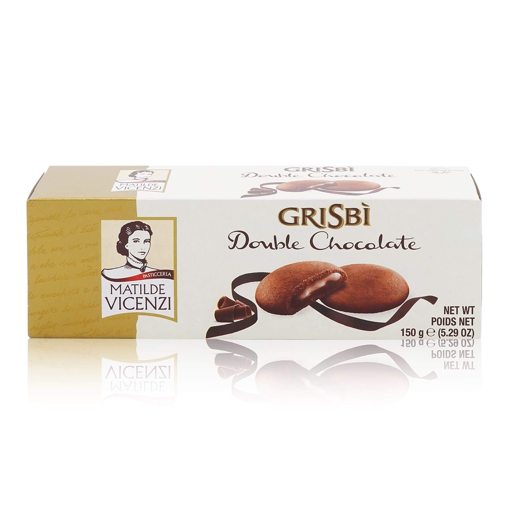 VICENZI Grisbi Double Chocolate – Keks mit Schokocremefüllung - 0,150kg - italienisch-einkaufen.de