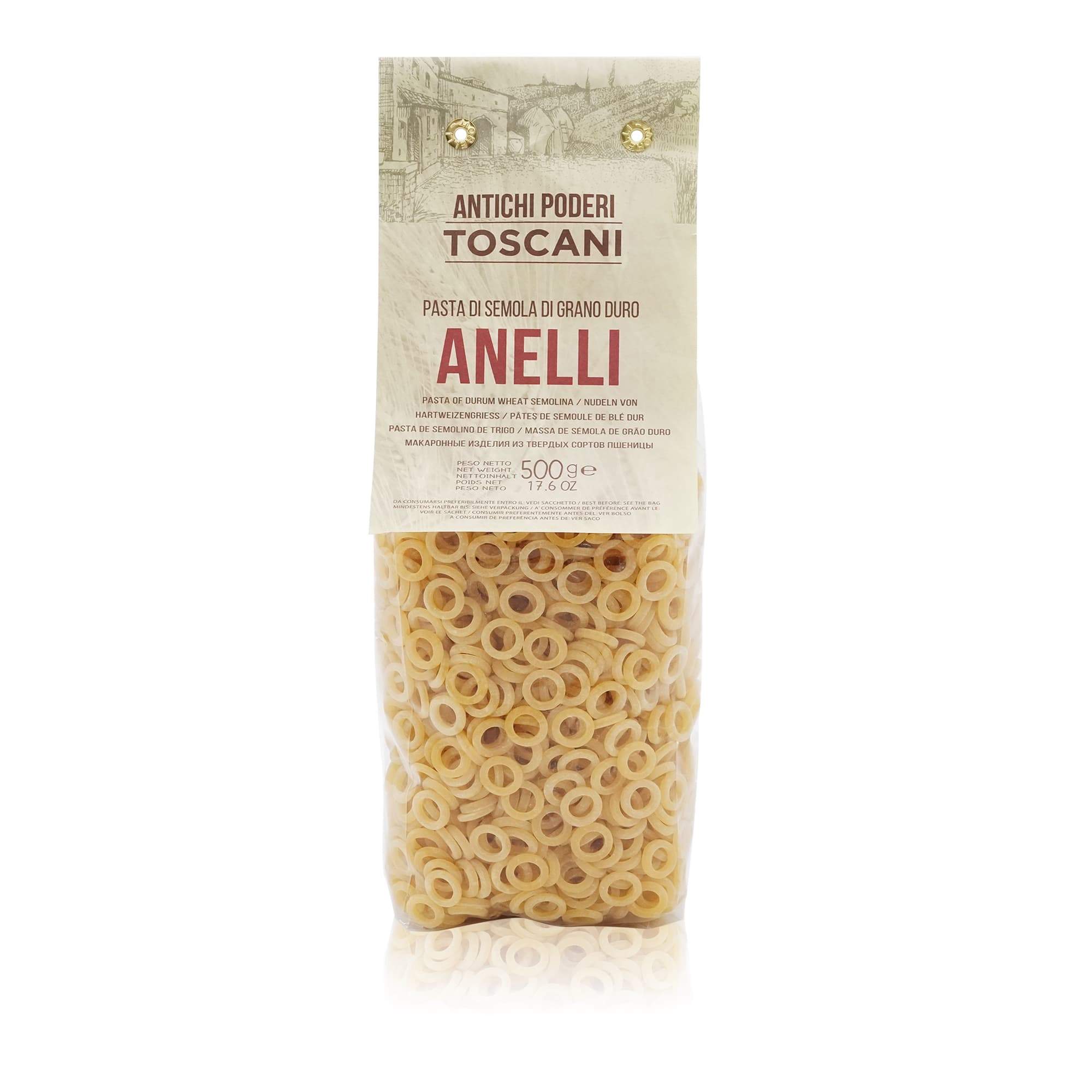 ANTICHI PODERI TOSCANI TOSCANI Anelli Siciliani – Pasta in Ringform - 0,5kg - italienisch-einkaufen.de