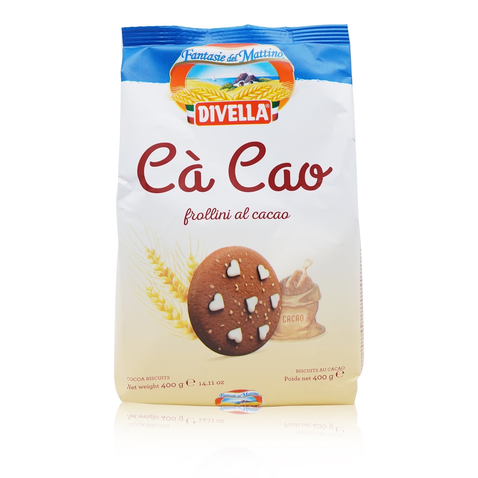 DIVELLA Biscotti Cà Cao – Kekse Cà Cao - 0,400kg - italienisch-einkaufen.de