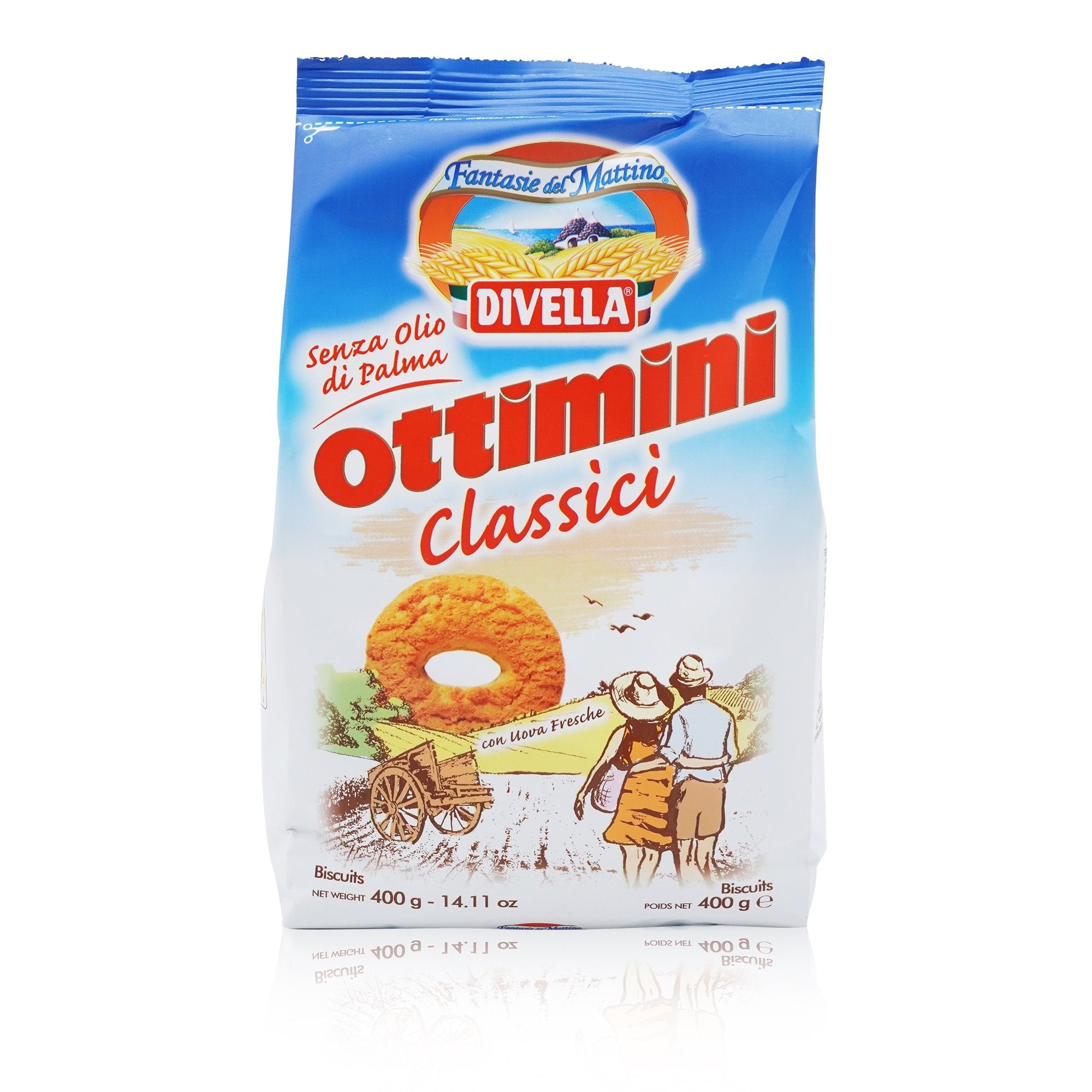 DIVELLA Biscotti Ottimini classici – Kekse Ottimini klassisch - 0,400kg - italienisch-einkaufen.de