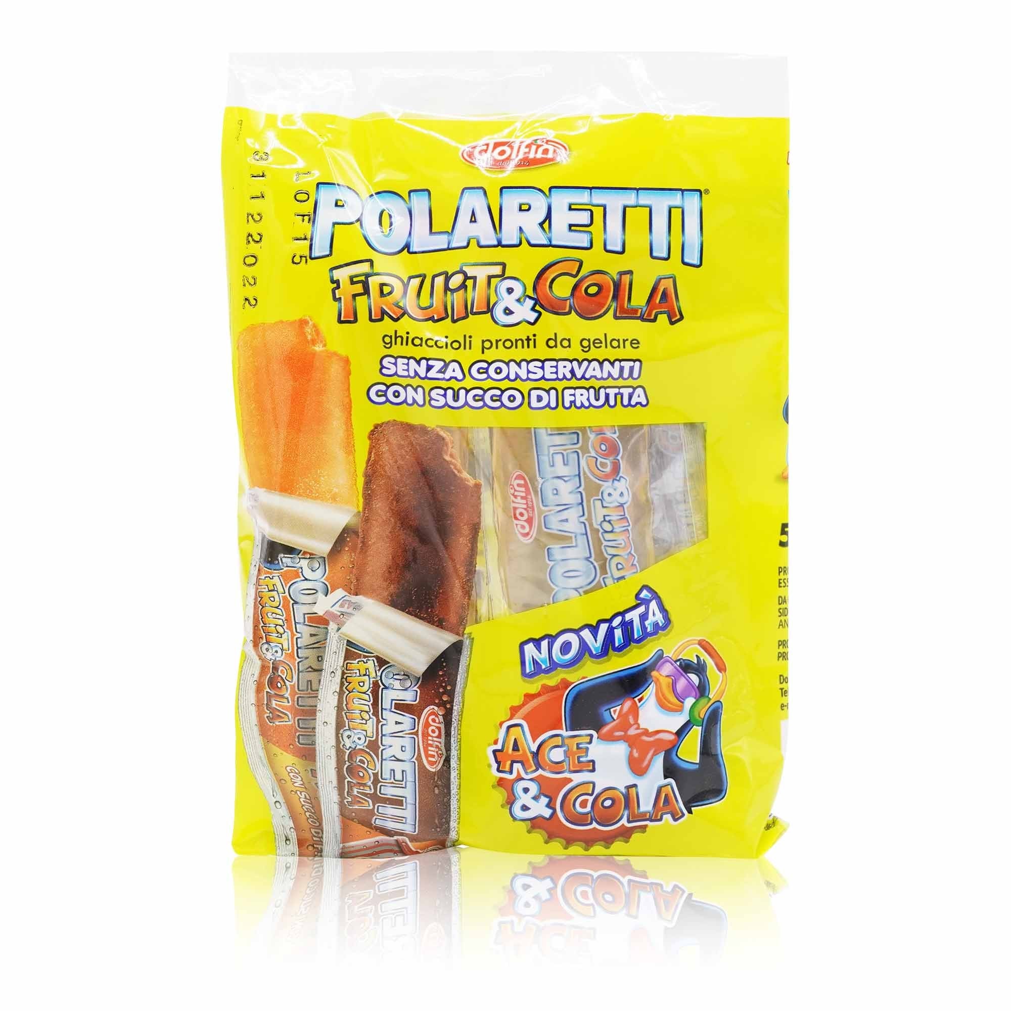 DOLFIN Polaretti fruit&Cola – Wassereis Polaretti Fruit&Cola - 0,150l - italienisch-einkaufen.de