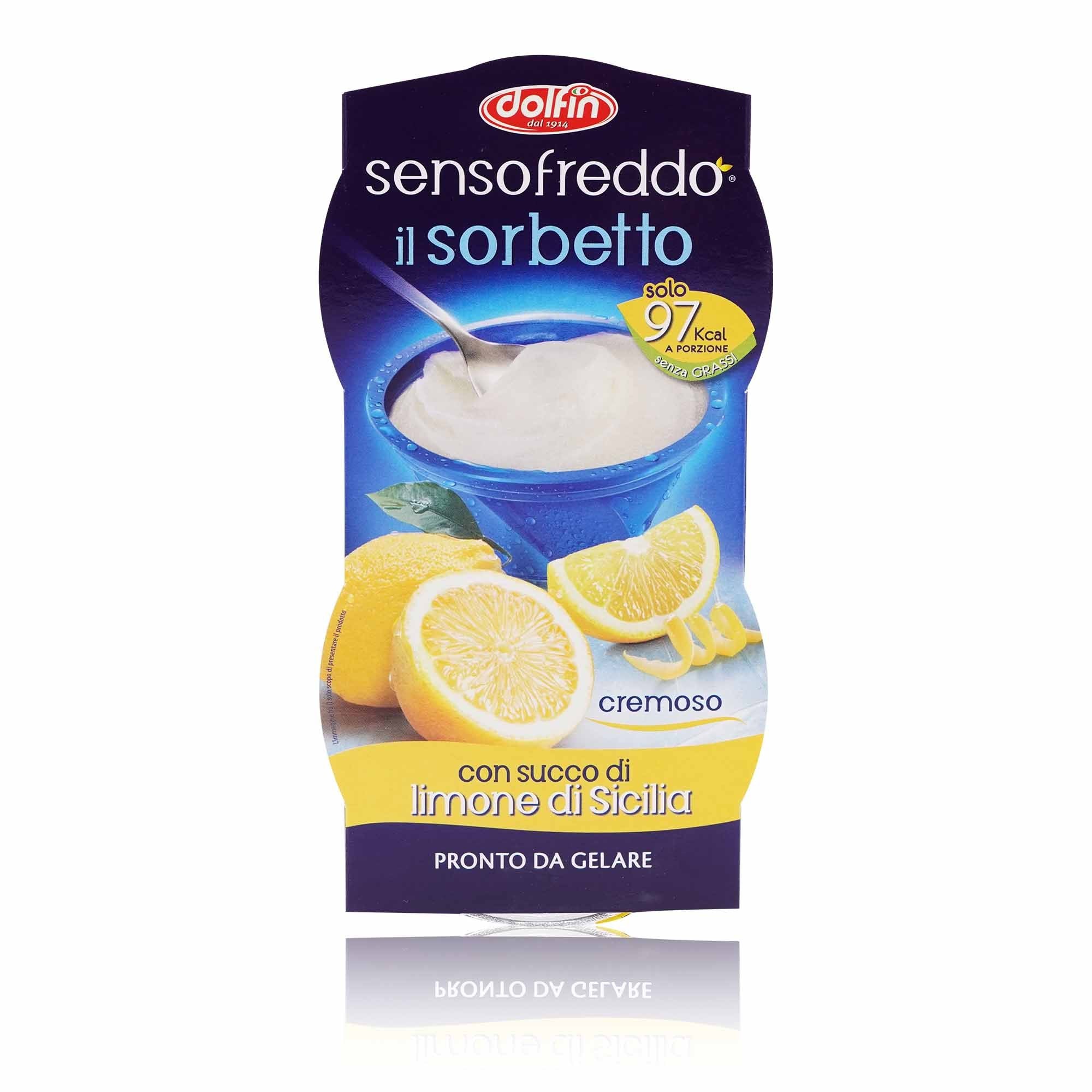 DOLFIN Sorbetto Limone – Sorbet mit Zitrone - 0,200l - italienisch-einkaufen.de