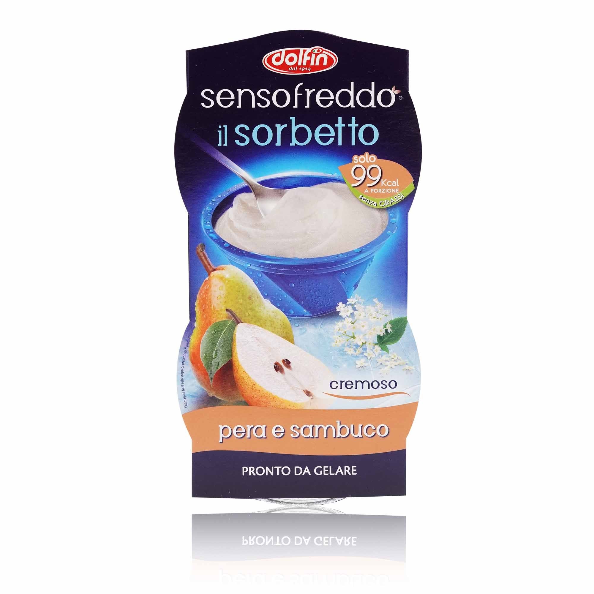 DOLFIN Sorbetto pera e sambuco – Sorbet mit Birne und Sambuco - 0,200l - italienisch-einkaufen.de