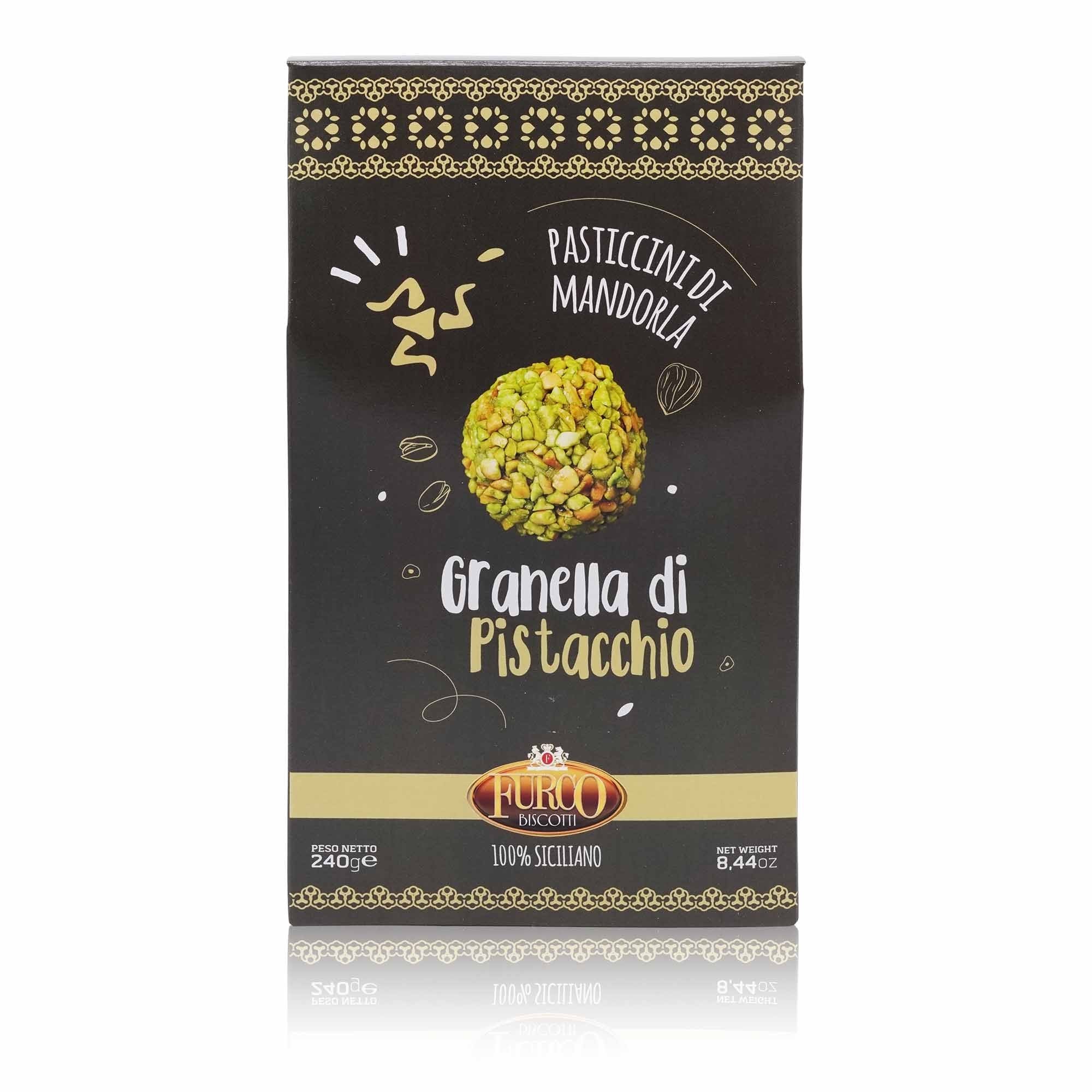 FURCO Pasticcini Granella di pistacchio – Mandelgebäck mit Pistazienstücke - 0,240kg