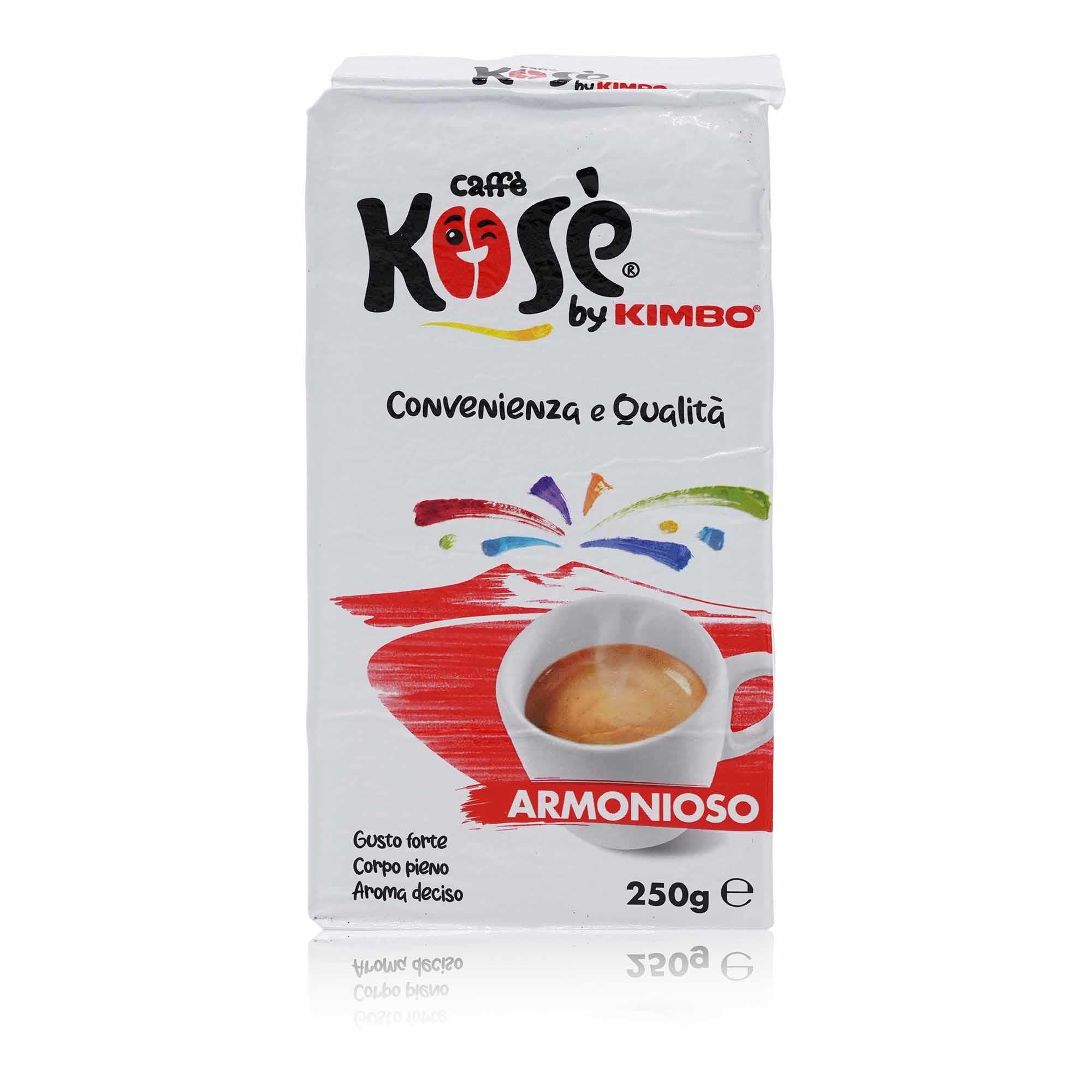 KIMBO Caffè Kosè macinato – Espressokaffee Kosè gemahlen - 0,250kg