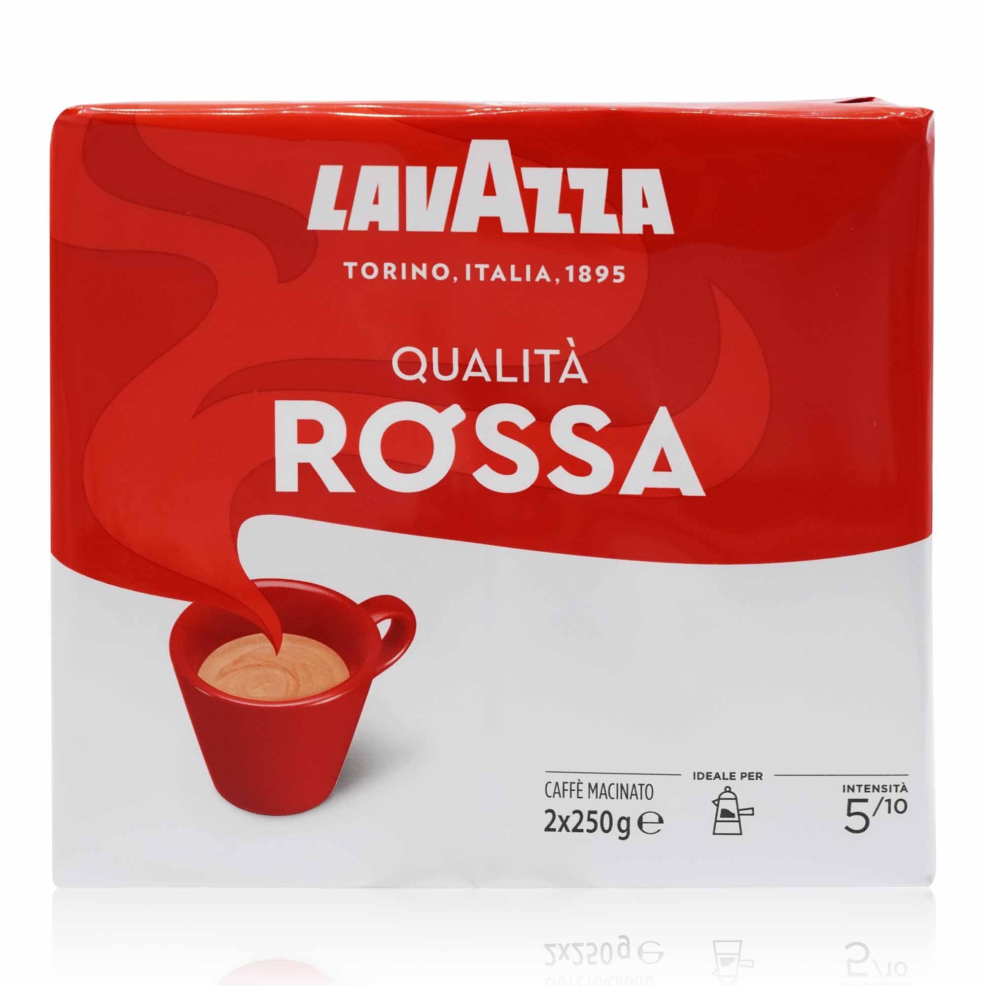 LAVAZZA Caffè Qualità Rossa (macinato) – Kaffee Qualità Rossa gemahlen - 0,5kg - italienisch-einkaufen.de