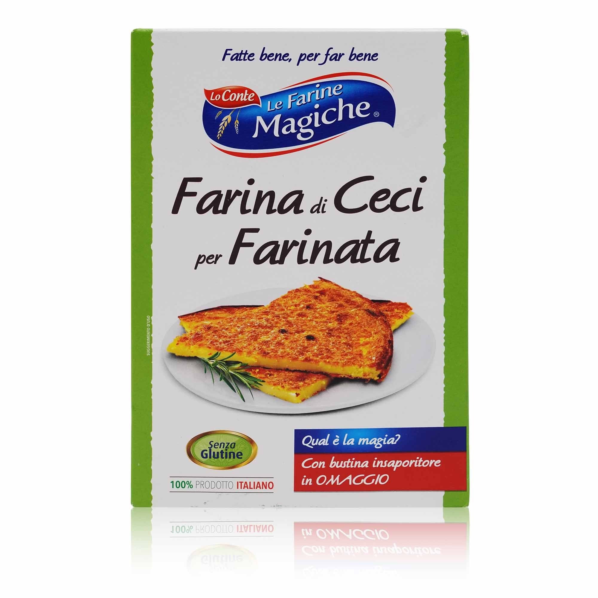 LO CONTE Farina di Ceci per Farinata – Kicherbsenmehl für Pfannkuchen - 0,300kg - italienisch-einkaufen.de