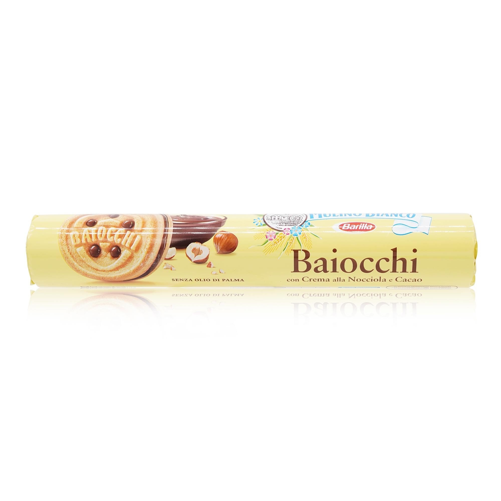 MULINO BIANCO Baiocchi alla nocciola – Kekse mit Nougatcreme - 0,168kg - italienisch-einkaufen.de