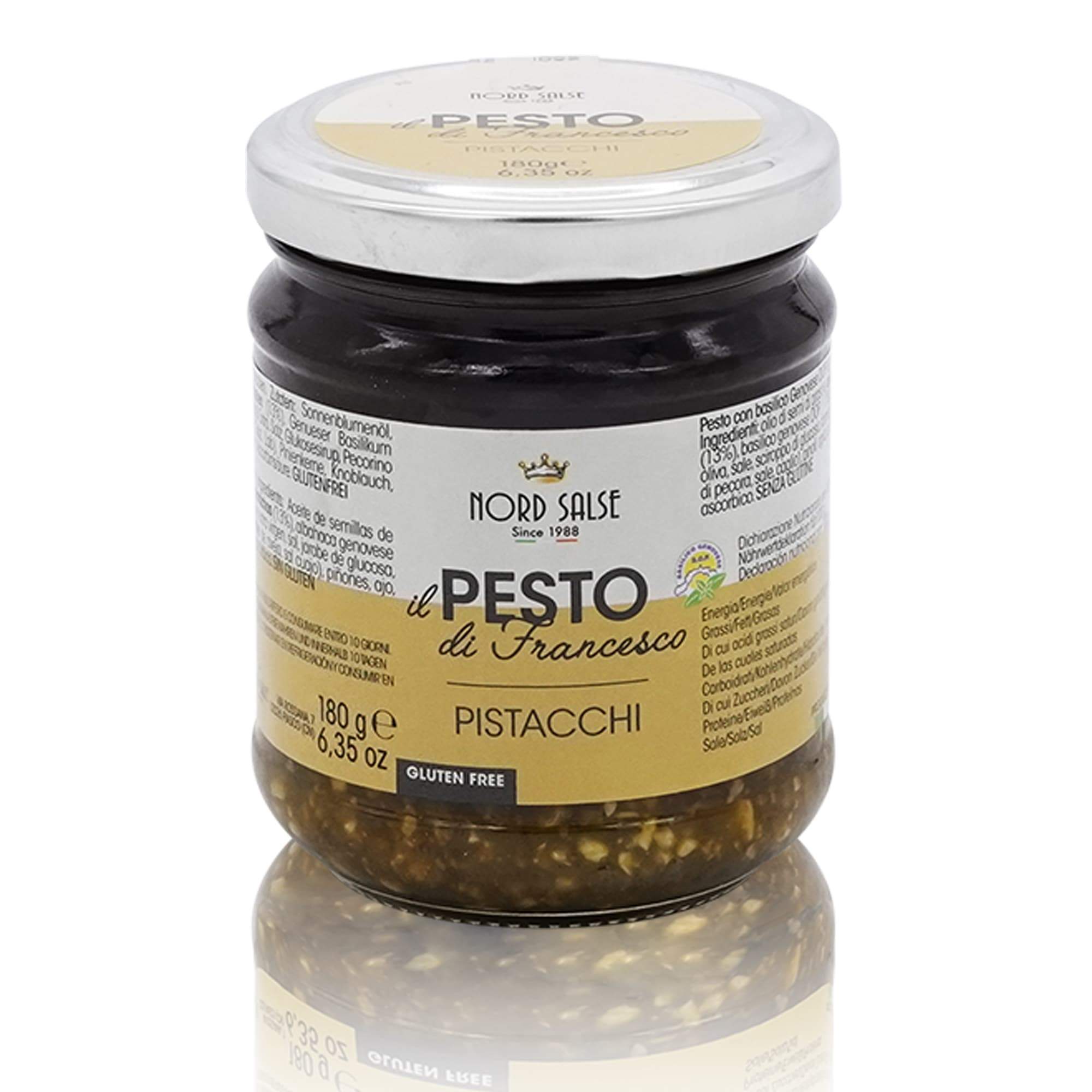 NORD SALSE Pesto con pistacchi – Basilikumpesto mit Pistazien - 0,180kg - italienisch-einkaufen.de