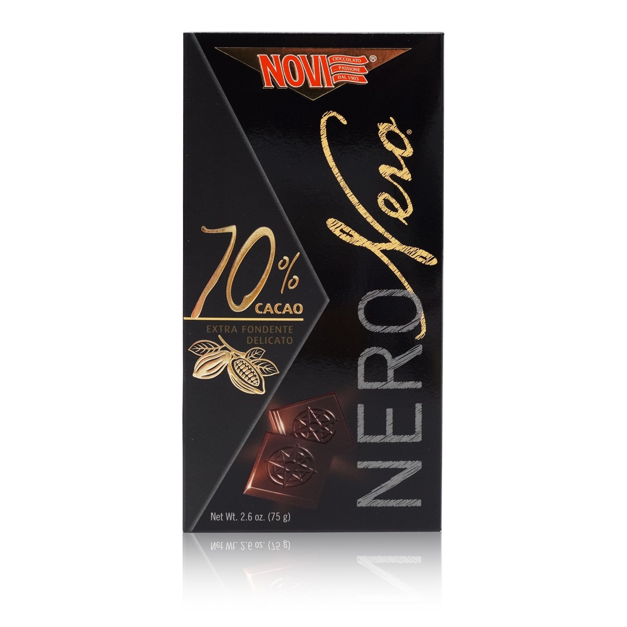 NOVI Nero Nero Fondente 70% – Nero Nero Zartbitterschokolade 70% - 0,075kg - italienisch-einkaufen.de