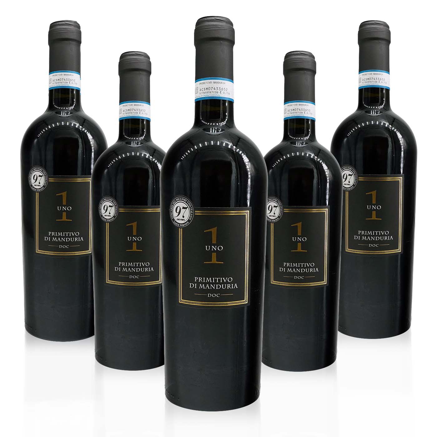 Primitivo Weinpaket 6 Flaschen di Manduria UNO DOC - 0,75l - italienisch-einkaufen.de