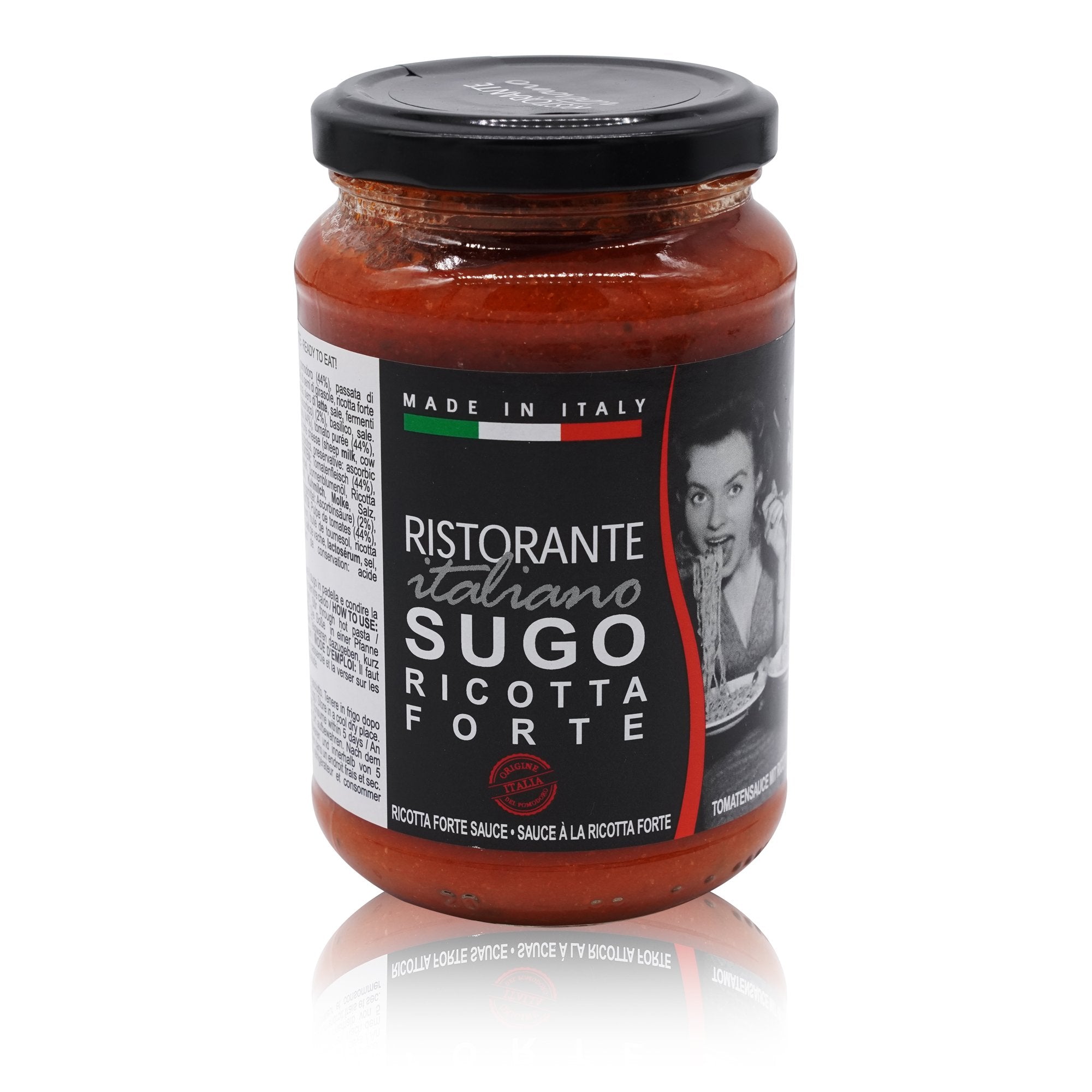 RISTORANTE ITALIANO Sugo alla ricotta forte – Tomatensosse mit Ricotta - 0,34kg - italienisch-einkaufen.de