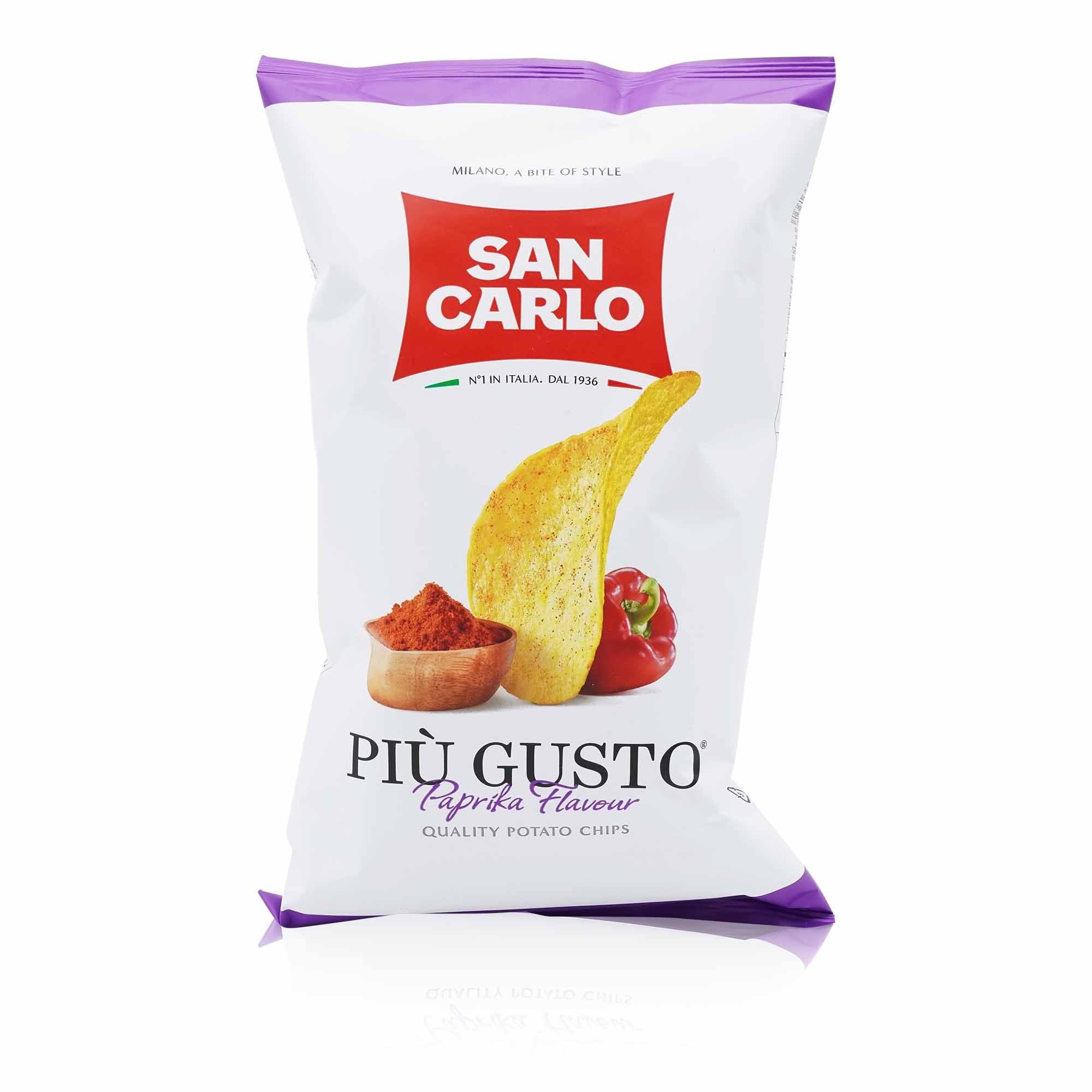 SAN CARLO Patatina Paprika Flavour – Kartoffelchips mit Paprika - 0,150kg MHD 16.02.24 - italienisch-einkaufen.de