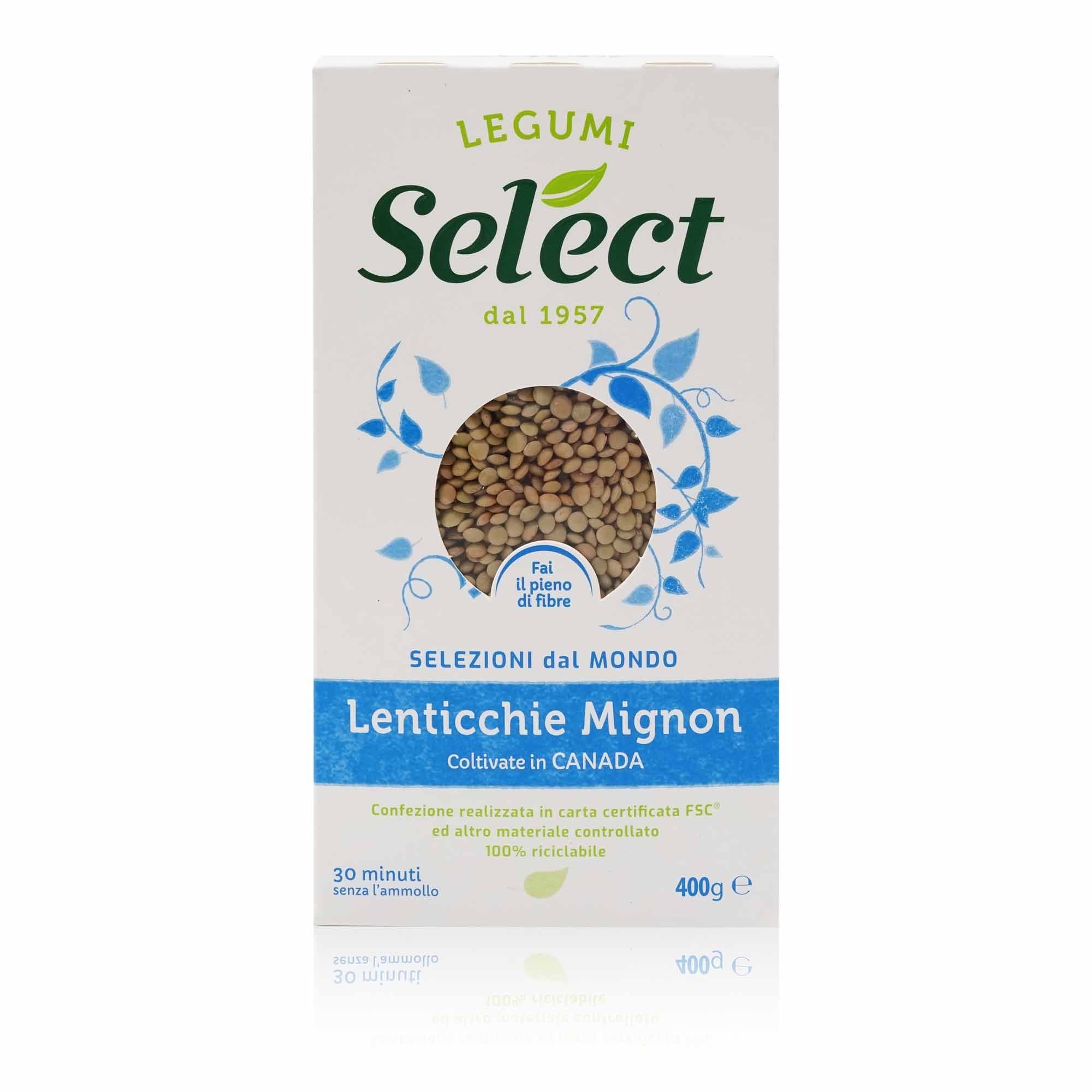 SELECT Lenticchie mignon secche – Linsen klein getrocknet - 0,400kg - italienisch-einkaufen.de