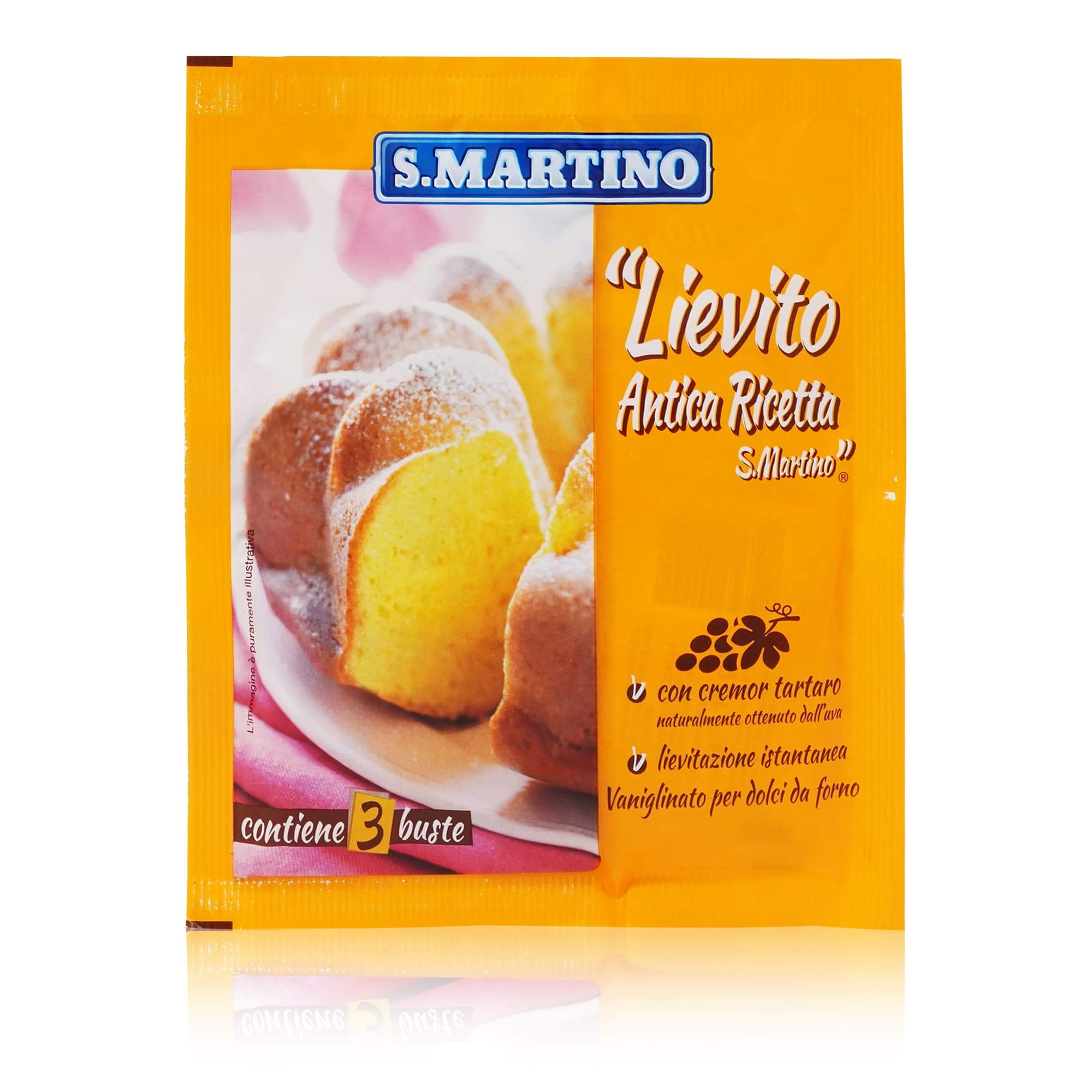 S.MARTINO Lievito per torte "Antica ricetta" – Weinstein-Backpulver für Torten - 0,048kg - italienisch-einkaufen.de