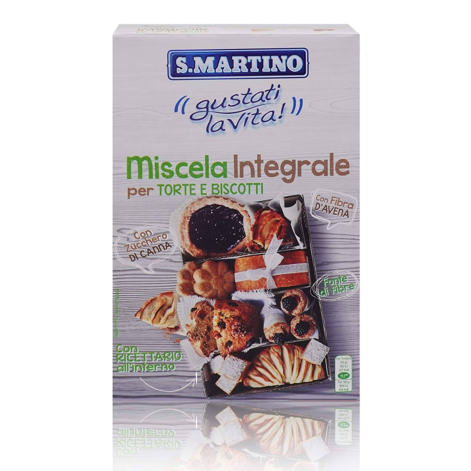 S.MARTINO Miscela Integrali torte e biscotti – Backmischung Vollkorn Torten – Kekse - 0,380kg - italienisch-einkaufen.de