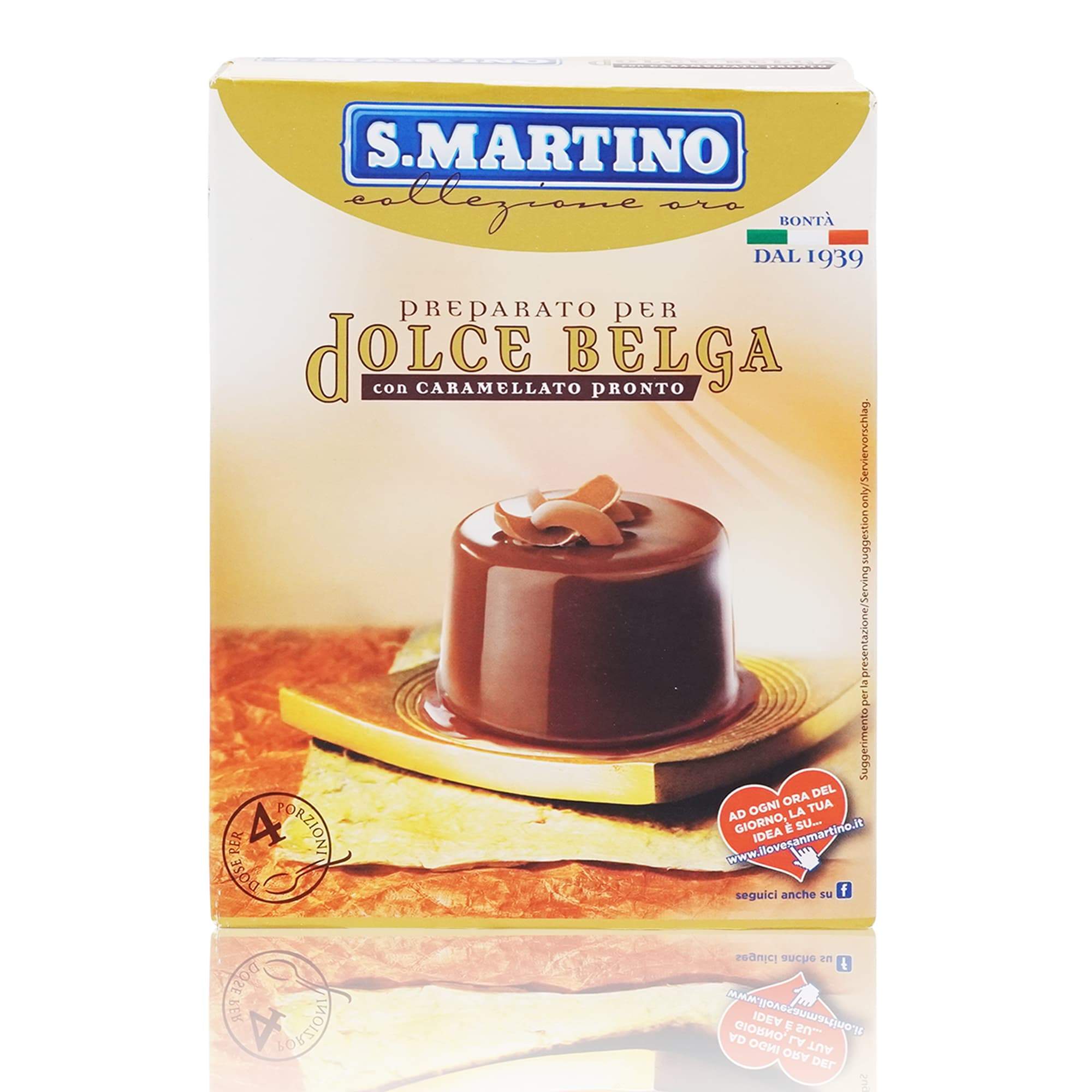 S.MARTINO Preparato per dolce belga caramello – Backmischung Belg. Creme – Karamell - 0,110kg - italienisch-einkaufen.de