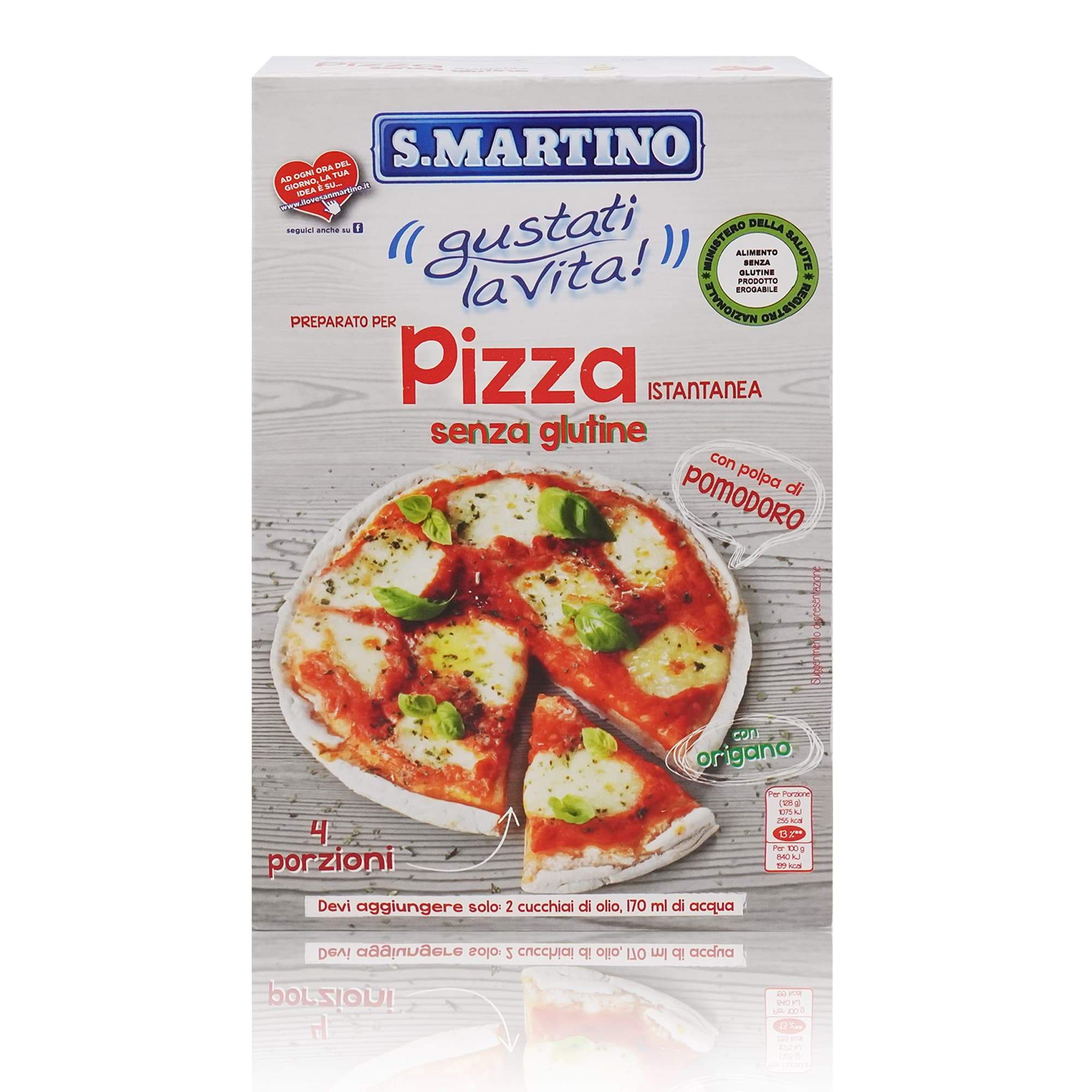 S.MARTINO Preparato per Pizza senza glutine – Pizzateigmischung Glutenfrei - 0,460kg - italienisch-einkaufen.de