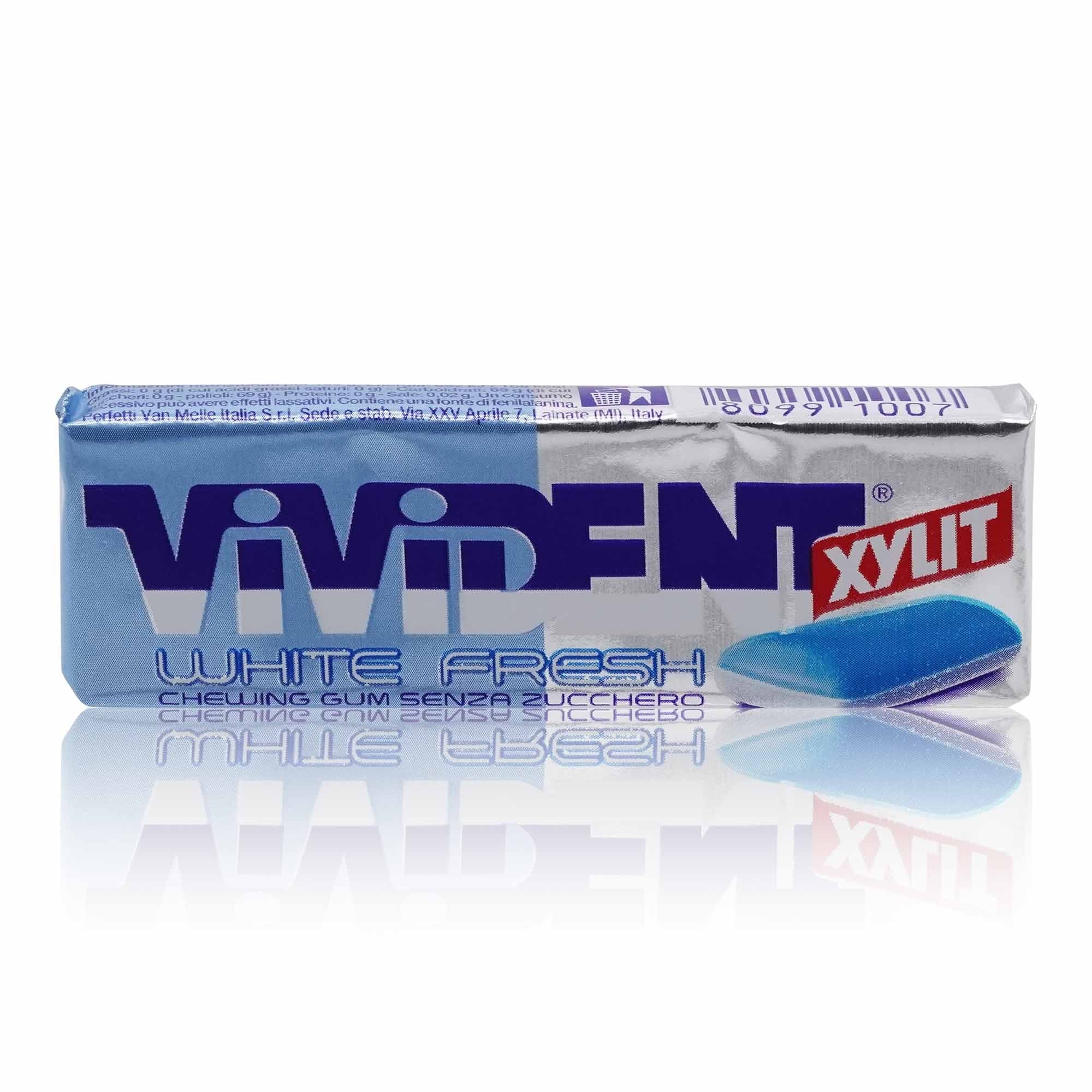 VIVIDENT Vivident Xylit white fresh – Vivident Xylit Kaugummi - 0,045kg - italienisch-einkaufen.de