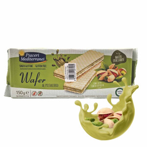 Piaceri Mediterranei Wafer al Pistacchio senza glutine 150 g