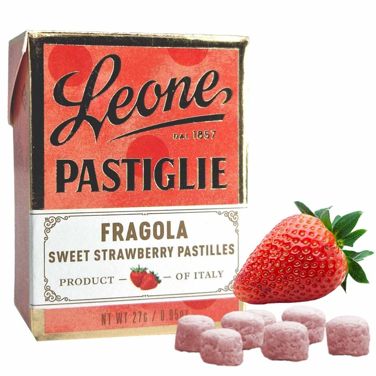 Leone Pastiglie Fragola 27 g
