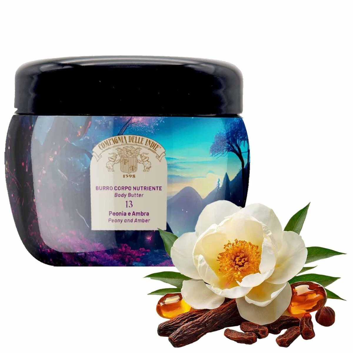 Compagnia delle Indie Burro Corpo Nutriente 13 Peonia e Ambra 250 ml